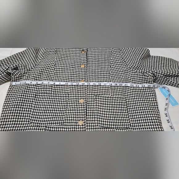 NWT Draper James Black and White Houndstooth Utility Jacket Women's - Picture 5 of 10